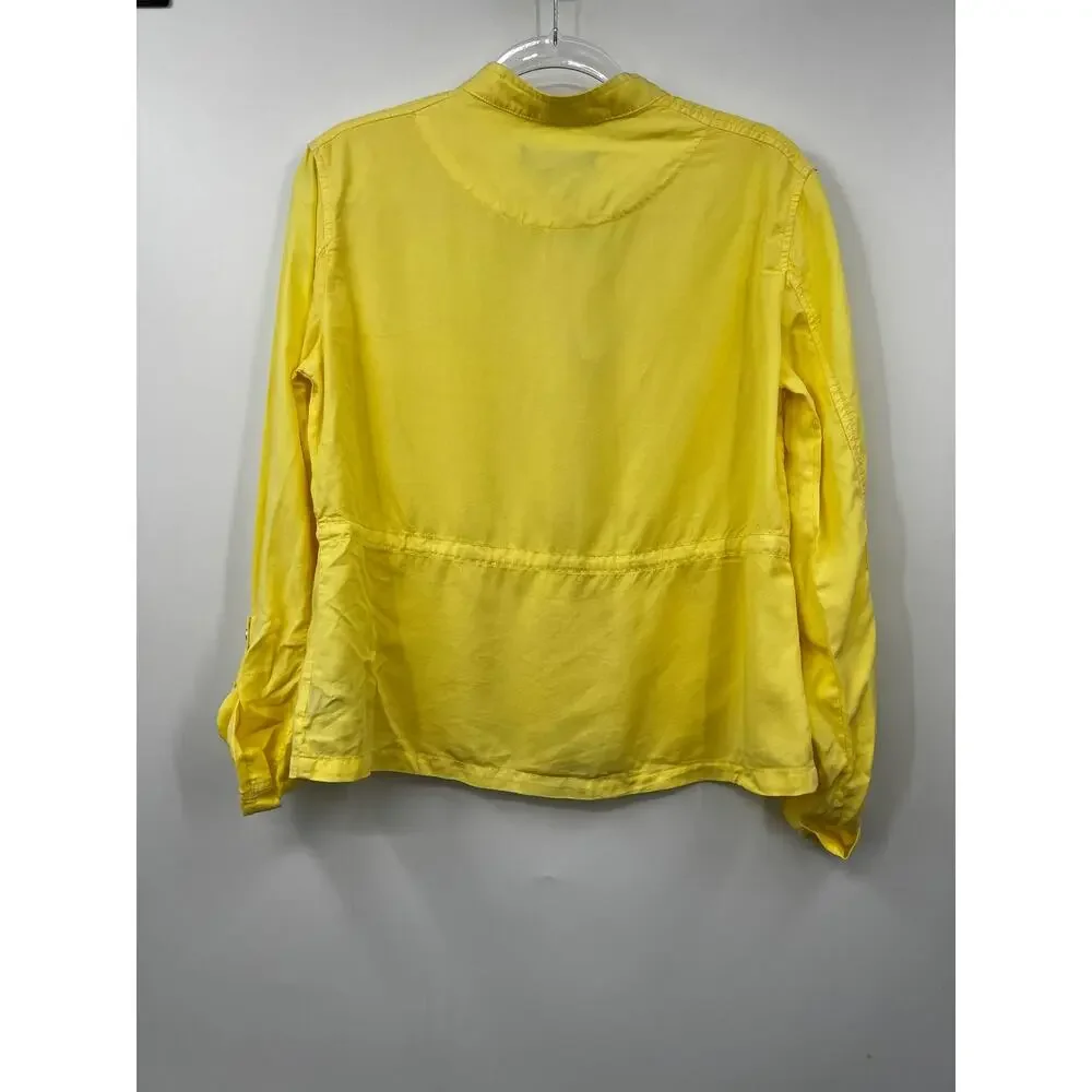 Sanctuary Jacket Womens Lightweight Snap Front‎ Utility Yellow Size M New